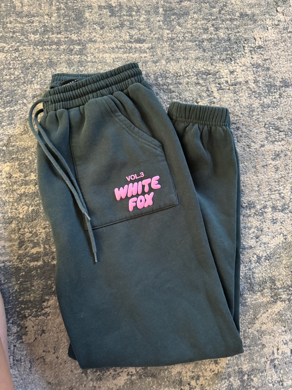 white fox sweatpants